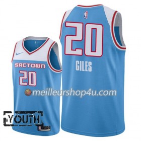 Maillot Basket Enfant Sacramento Kings Harry Giles 20 2018-19 Nike City Edition Bleu Swingman